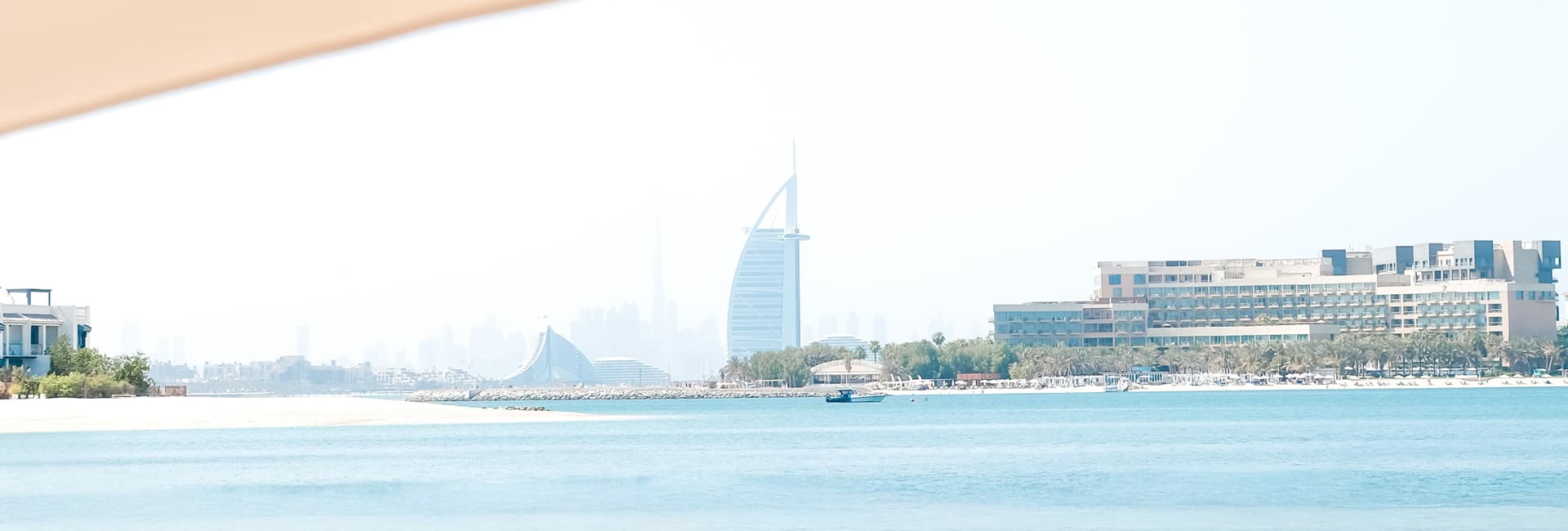 Riva Beach Club beachfront view on Palm Jumeirah