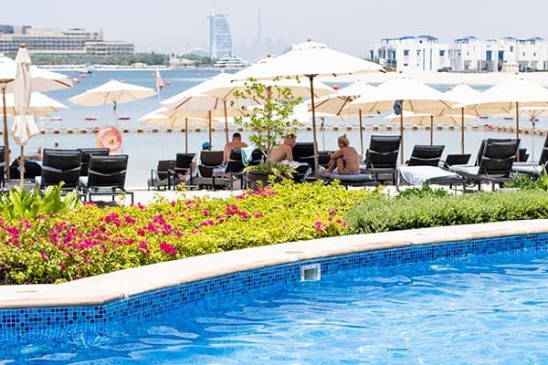 Pool and beach access view from Riva Beach Club